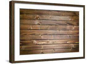 Top View of Vintage Wooden Background-jirkaejc-Framed Photographic Print