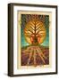 Topanga, California - Guitar Tree-Lantern Press-Framed Art Print