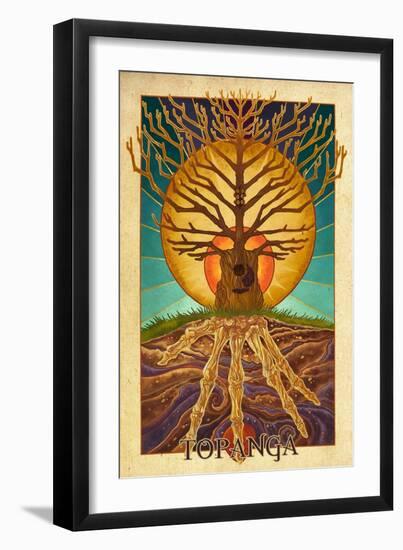 Topanga, California - Guitar Tree-Lantern Press-Framed Art Print