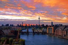 Berlin Spree Skyline-topaspics-Framed Photographic Print