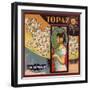 Topaz Brand - California - Citrus Crate Label-Lantern Press-Framed Art Print