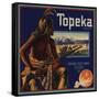 Topeka Brand - Redlands, California - Citrus Crate Label-Lantern Press-Framed Stretched Canvas