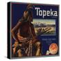 Topeka Brand - Redlands, California - Citrus Crate Label-Lantern Press-Stretched Canvas