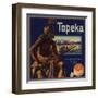 Topeka Brand - Redlands, California - Citrus Crate Label-Lantern Press-Framed Art Print