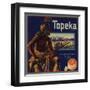 Topeka Brand - Redlands, California - Citrus Crate Label-Lantern Press-Framed Art Print