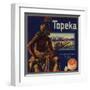 Topeka Brand - Redlands, California - Citrus Crate Label-Lantern Press-Framed Art Print