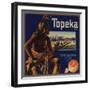 Topeka Brand - Redlands, California - Citrus Crate Label-Lantern Press-Framed Art Print