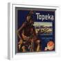 Topeka Brand - Redlands, California - Citrus Crate Label-Lantern Press-Framed Art Print