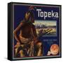 Topeka Brand - Redlands, California - Citrus Crate Label-Lantern Press-Framed Stretched Canvas