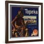 Topeka Brand - Redlands, California - Citrus Crate Label-Lantern Press-Framed Art Print