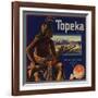 Topeka Brand - Redlands, California - Citrus Crate Label-Lantern Press-Framed Art Print