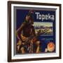 Topeka Brand - Redlands, California - Citrus Crate Label-Lantern Press-Framed Art Print