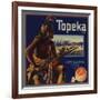 Topeka Brand - Redlands, California - Citrus Crate Label-Lantern Press-Framed Art Print