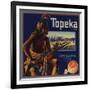 Topeka Brand - Redlands, California - Citrus Crate Label-Lantern Press-Framed Art Print