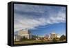 Topeka City Skyline, Kansas, USA-Walter Bibikow-Framed Stretched Canvas