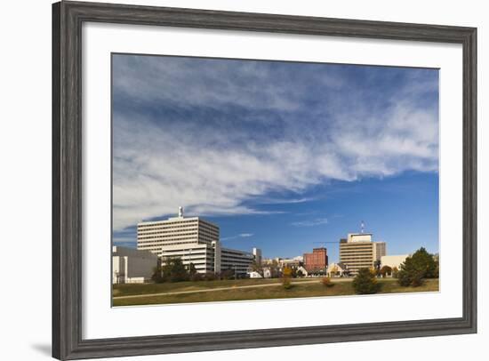 Topeka City Skyline, Kansas, USA-Walter Bibikow-Framed Photographic Print