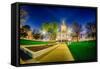 Topeka Kansas Downtown at Night-digidreamgrafix-Framed Stretched Canvas