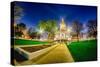 Topeka Kansas Downtown at Night-digidreamgrafix-Stretched Canvas