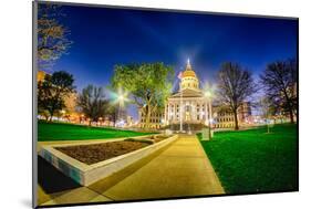 Topeka Kansas Downtown at Night-digidreamgrafix-Mounted Photographic Print