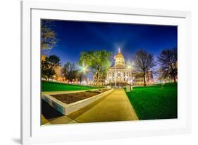 Topeka Kansas Downtown at Night-digidreamgrafix-Framed Photographic Print