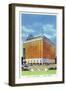 Topeka, Kansas - Exterior View of Hotel Jayhawk-Lantern Press-Framed Art Print