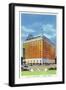 Topeka, Kansas - Exterior View of Hotel Jayhawk-Lantern Press-Framed Art Print