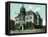 Topeka, Kansas - Exterior View of Rock Island Depot-Lantern Press-Framed Stretched Canvas