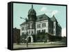 Topeka, Kansas - Exterior View of Rock Island Depot-Lantern Press-Framed Stretched Canvas