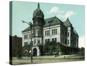 Topeka, Kansas - Exterior View of Rock Island Depot-Lantern Press-Stretched Canvas