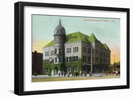 Topeka, Kansas - Rock Island Depot Exterior View-Lantern Press-Framed Art Print
