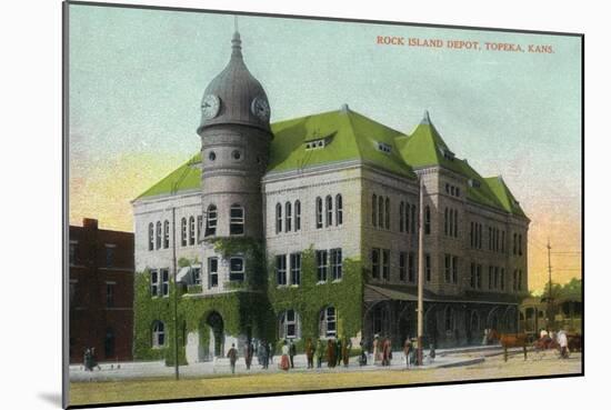 Topeka, Kansas - Rock Island Depot Exterior View-Lantern Press-Mounted Art Print