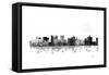 Topeka Kansas Skyline BG 1-Marlene Watson-Framed Stretched Canvas