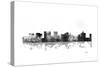 Topeka Kansas Skyline BG 1-Marlene Watson-Stretched Canvas