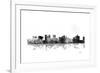 Topeka Kansas Skyline BG 1-Marlene Watson-Framed Giclee Print