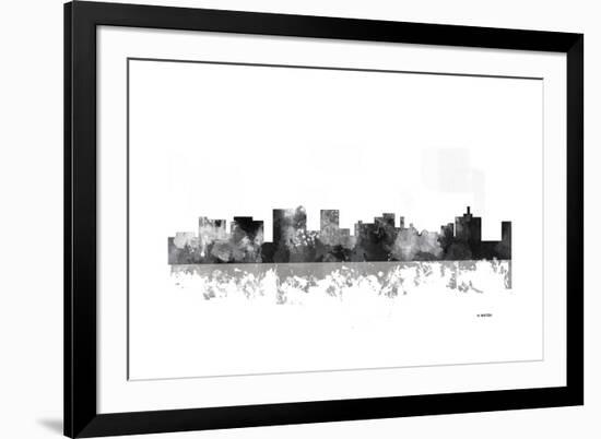 Topeka Kansas Skyline BG 1-Marlene Watson-Framed Giclee Print