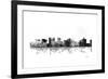 Topeka Kansas Skyline BG 1-Marlene Watson-Framed Giclee Print