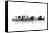 Topeka Kansas Skyline BG 1-Marlene Watson-Framed Stretched Canvas