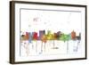 Topeka Kansas Skyline MCLR 1-Marlene Watson-Framed Giclee Print