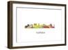 Topeka Kansas Skyline-Marlene Watson-Framed Giclee Print