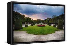 Topiari Shrubs in Schonbrunn Palace Garden-George Oze-Framed Stretched Canvas