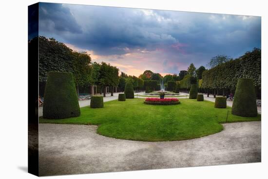 Topiari Shrubs in Schonbrunn Palace Garden-George Oze-Stretched Canvas