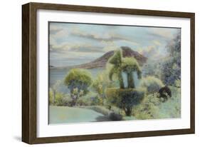 Topiary and Volvano, Guatemala-Theo Westenberger-Framed Photographic Print