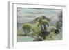 Topiary and Volvano, Guatemala-Theo Westenberger-Framed Photographic Print