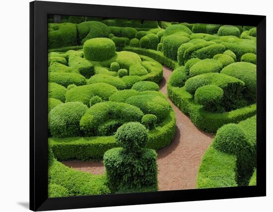 Topiary Garden at Chateau de Marqueyssac-David Burton-Framed Photographic Print