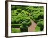 Topiary Garden at Chateau de Marqueyssac-David Burton-Framed Photographic Print