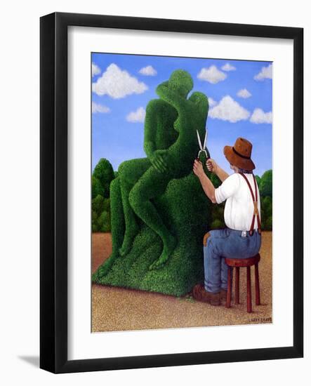 Topiary Kiss-Larry Smart-Framed Giclee Print