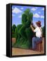 Topiary Kiss-Larry Smart-Framed Stretched Canvas