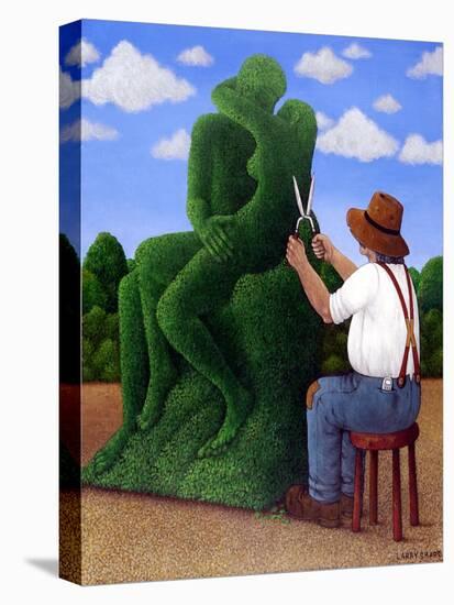 Topiary Kiss-Larry Smart-Stretched Canvas