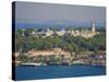 Topkapi Palace and Bosphorus from Galata Tower, Istanbul, Turkey-Michele Falzone-Stretched Canvas