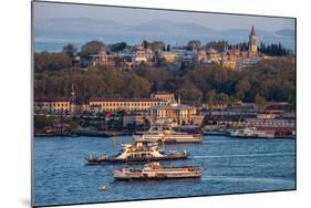 Topkapi Palace and Ferries, Istanbul, Turkey-Ali Kabas-Mounted Photographic Print